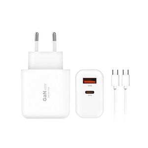 [최저가 도전] [홈앤쇼핑 단독] 45W 고속충전 2포트 충전기+C타입 케이블 세트 I 노트북 충전 [한정 수량]