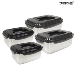 [BJ] 키친아트 다담채 스텐304 밀폐용기 김치통 4종A S호+S호+1호+1호