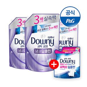 다우니 프리미엄 세탁세제 액체형 냄새딥클린 리필 1.4Lx3 + 200ML 증정