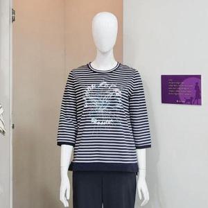 [올리비아하슬러]DP01 스트라이프 7부티셔츠 OHDMTS106