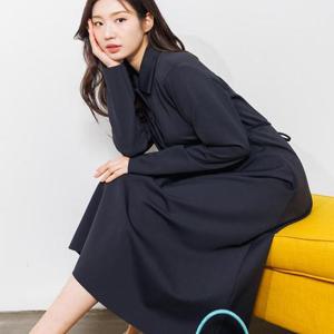 [디아스토리]솔리드 셔츠 드레스 (AHSODX01)-BLACK