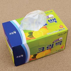 크린랩 뽑아쓰는 크린백 17x25cm 300매 일회용비닐팩 (WC4DB3A)
