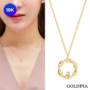 [골드피아] 18K 라이닝 다이아몬드 목걸이