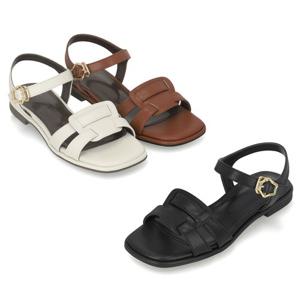 [엘칸토] 정상가159,000원 여성 케이지 플랫샌들 1.5cm LCWW63I526