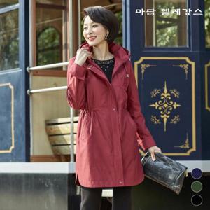 [마담엘레강스][마담엘레강스] 바바라 자수 포인트 트렌치 코트 K194BB01