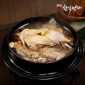 한식천하 정애리 힘찬 토종닭백숙 1.45kg 2팩+누룽지 2팩