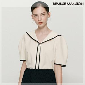 [비뮤즈맨션] Sailor collar binding blouse - Cream