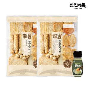 [APP전용] 삼진어묵 옛날모듬플러스 x 2개 + 와사비맛 딥소스 65g