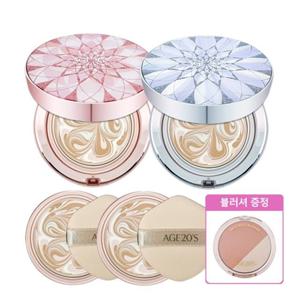 에이지20s 팩트 더 블루밍 홈쇼핑 최신상 본품 2개+리필 2개+블러셔