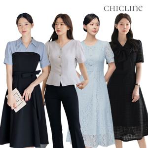 [시크라인]빅사이즈 하객룩 오피스룩 원피스/코트/팬츠/블라우스/스커트/