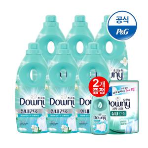다우니 엑스퍼트 섬유유연제 실내건조 클린 1Lx6+200ml 2개[S603*2]