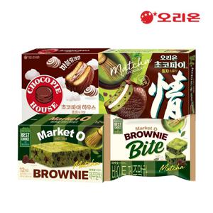 [APP전용] 롯데x오리ON 초코파이 말차 12P+마켓오 브라우니 말차 12P+브라우니 말차 바이트 240g+초코파이 초코앤