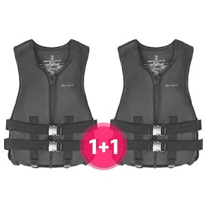 [APP전용]BUFFALO 블랙 에디션 구명조끼 1+1 2개 M-3XL까지 성인구명조끼 빅사이즈 부력보조복 튜브 물놀이용품
