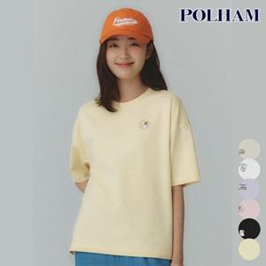 여성 코숏 쿨텐션 오버핏 자수 반팔티셔츠 PHE2TR2210