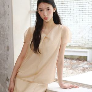 [25 S/S] 오간자 반소매 블라우스 ITP4ZBL680