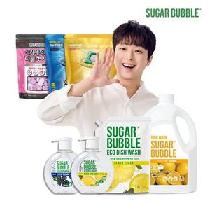 슈가버블 친환경 주방세제 레몬크러쉬 용기 470ml x 4개외 + 증정 사은품!