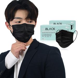 MB필터 블랙 대형 덴탈 일회용 마스크 50매 100매 200매