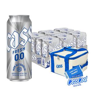 카스 제로 500ml X 24캔 2025 쿨러백패키지, 논알콜 무알콜맥주맛