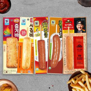 [APP전용] 사조대림 육식맨 커리부어스트80g 핫바 5종 혼합구성 20개  외/ 숯불구이,휠터치