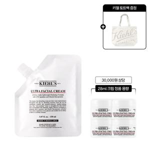 [7] 키엘 수분크림 리필 파우치 150ml 세트 (+토트백, 28ml 정품용량)