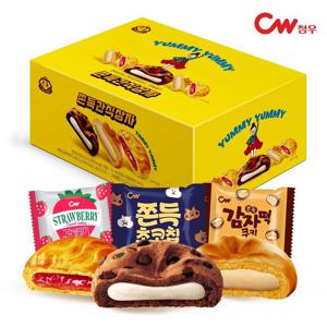 청우 쫀득간식상자 671g(33입) / 쫀득초코칩, 감자떡쿠키, 딸기쨈쿠키/ 인기파이모음 / 찹쌀떡간식