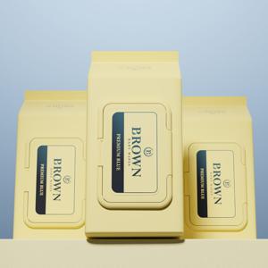 [브라운] 프리미엄 블루 고평량 1등급 순한 아기물티슈 72매 캡 10+10팩