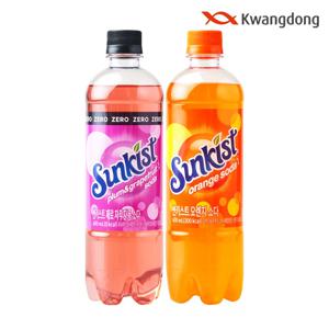 [광동직영] 썬키스트 제로 자두자몽소다/오렌지소다 600ml 24pet 2종 택 1