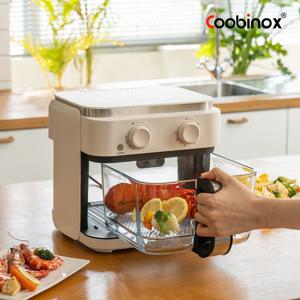 [S] 쿠비녹스 글라스 에어프라이어 5.5L 유리 대용량 바스켓 간편세척