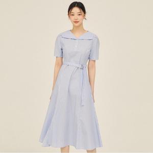 (JJ지고트) 스트라이프 와이드 칼라 원피스 GP5P0OP561