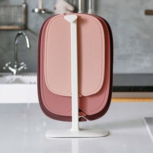 이놀 국산 칼집안나는 두꺼운 TPU 항균 라니아 도마세트/ 플레이팅 실리콘 이유식준비물 향균 거치대 스탠드
