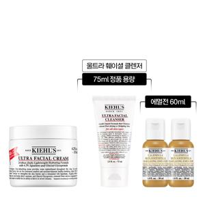 [8/5 예약배송] 키엘 수분크림 125ml 세트 (+클렌저 정품, 에멀젼 60ml)