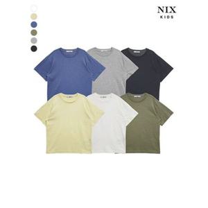 [닉스키즈] [NIXKIDS]유니)슬럽 워싱 기본핏 티셔츠(FKQMCTR703P)