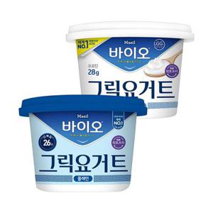 바이오 그릭요거트 2종 무가당플레인/플레인 400g 3개 골라담기