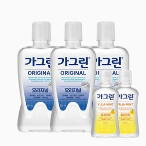 [APP전용] 동아제약 가그린 820ml x 3개 /5개 (제로/오리지널) + 가그린 100ml 유자민트 증정