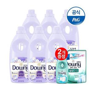 다우니 초고농축 섬유유연제 향수컬렉션 화이트머스크 1Lx6+200ml 2개[S584*2]
