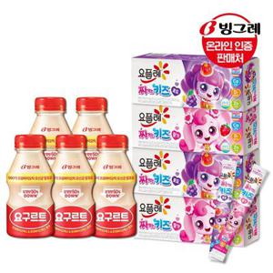 빙그레 대용량 요구르트 280ml 5개+요플레 짜먹는키즈 240g(40gx6개입) 4개