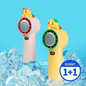 (1+1세트) 카카오프렌즈 춘식이 파워쿨링 급속냉각 휴대용 핸디 선풍기