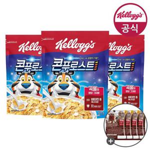 켈로그 시리얼 콘푸로스트600g / 콘푸로스트 다크초코550g 3팩 + 사은품 구성