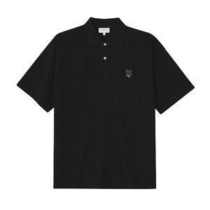 메종키츠네 MAISONKITSUNE MM00202KJ7010 P199 24ss 폴로 볼드 폭스 헤드 패치 남성 반팔티 카라티