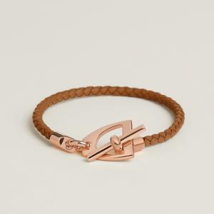 에르메스  여성 가죽팔찌 Etrier bracelet H100016FO37 골드