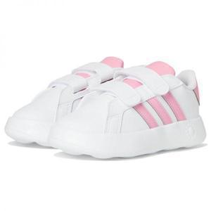 아디다스 키즈 그랜드 코트 2.0 Velcro 스트랩 Shoes- 화이트 블리스 Pink블랙 435083