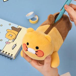 춘식이 봉제인형 필통 캐릭터 고양이 인형 패브릭 필통 펜 케이스 파우치