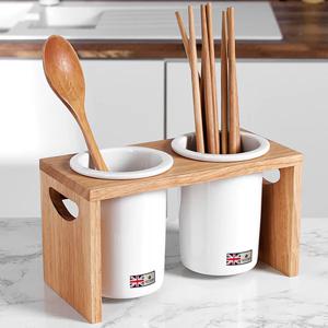 체스터 도자기 수저통 싱크대정리 주방정리용품 2size