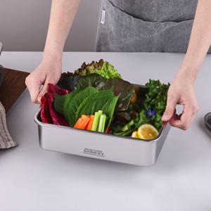 연마제 없는 원터치 스텐 304 밀폐용기(깊은형) 3500ml