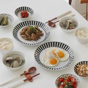 블랙앤화이트 노바 2인 식기세트