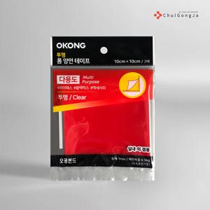 다용도 폼 양면테이프 10cm x 10cm 투명 아크릴 사각
