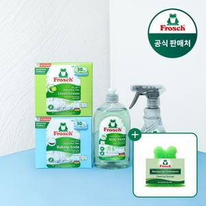 [까사보리casa_vori X 프로쉬]식기세척기세제2개+주방세제+키친클리너+수세미 증정구성