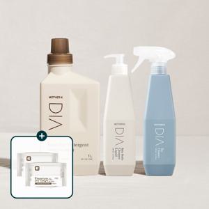 디아 세척세트(세제1L+젖병세정제 500ml+토이클리너 500ml)/건티슈15매*2개 증정