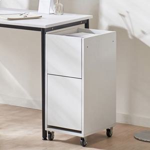 바퀴달린 2칸서랍장 협탁 노랑 민트 30cm (8칼라)