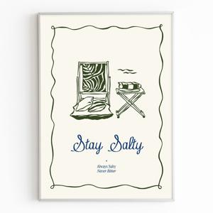 2+1 감성 소품 일러스트 그림 인테리어 포스터 - Stay salty